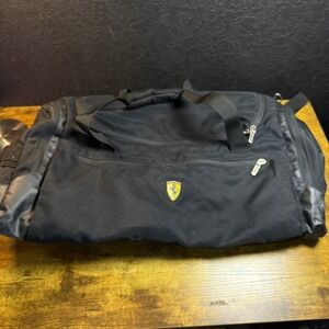 Ferrari Official‎ Licensed Product Black Duffle Bag Travel Gym Weekend Carry On